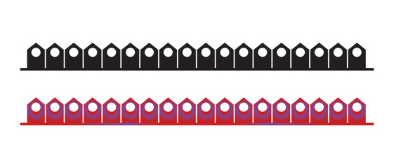 Durga Puja Border Decorations, Durga Puja Background and Frame. vector illustration.