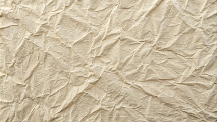 A Softly Wrinkled, Cream-Colored Fabric Surface Featuring Subtle Variations in Tone and Texture