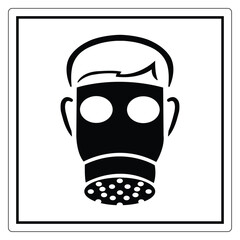 Person Wearing Gas Mask Icon Design