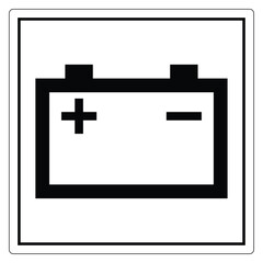 Obraz premium Simple Battery Icon for Electrical Use