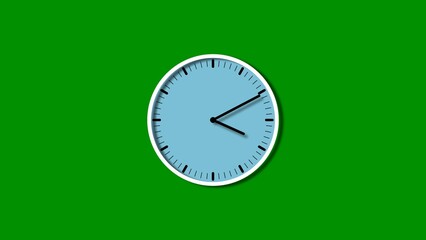 Analog Clock icon background, 24 hours arrow fast rotated 4k illustration.