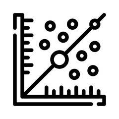 Scatter Plot line icon