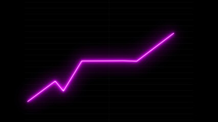 Market recovery concept. Business graph chart with upward trend line background 4k illustration.	