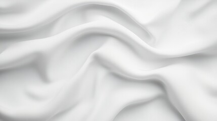 Obraz premium Elegant white fabric with soft folds and waves