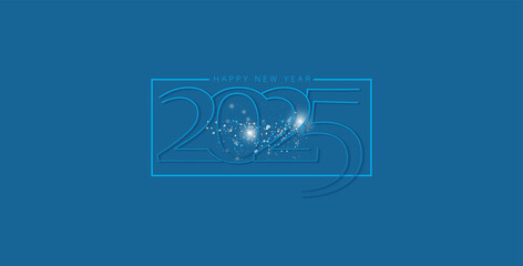 illustration celebrating New Year 2025 with a stunning design for 2025, featuring festive elements and vibrant colors