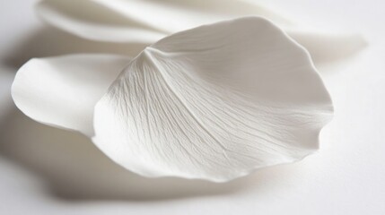 Obraz premium Close-Up of Delicate White Flower Petals
