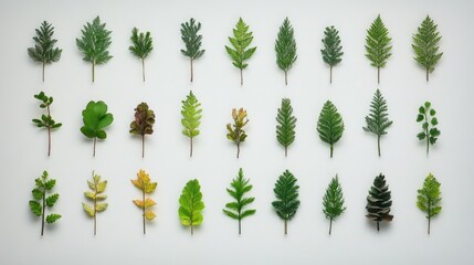 Pressed Plant Specimens Collection on Standard Scale