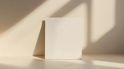 Fototapeta premium Smooth White Paper Sheet in Bright Light