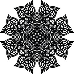 Mandala Coloring Book Circular Pattern in the Form of a Mandala Decorative Ornament in Ethnic Oriental Style.