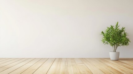 Minimalist Dining Room with Sleek Wood Flooring