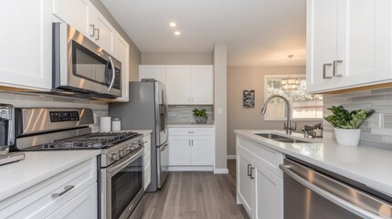 Modern Kitchen with Stainless Steel Appliances and Style