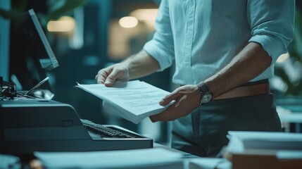 Man Working in Office