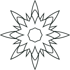 Fototapeta premium Flower Mandala Tattoo Designs Circular Pattern in the Form of a Mandala Decorative Ornament in Ethnic Oriental Style.