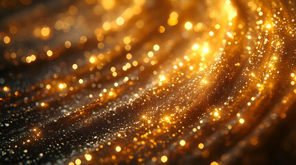 Obraz premium Abstract Background with Golden Sparkle Lights