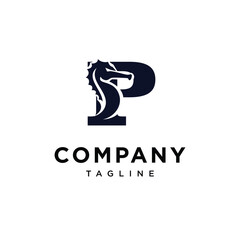 Letter P Sea Horse Logo Icon Vector © Imam