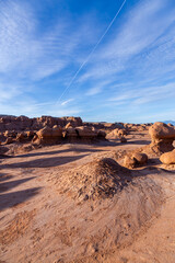 Fototapeta premium Stunning Goblin Valley Rock Formations Under Blue Skies