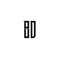 BD monogram logo design letter text name symbol monochrome logotype alphabet character simple logo