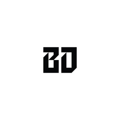 BD monogram logo design letter text name symbol monochrome logotype alphabet character simple logo
