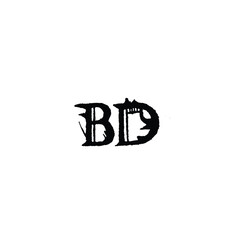 BD monogram logo design letter text name symbol monochrome logotype alphabet character simple logo