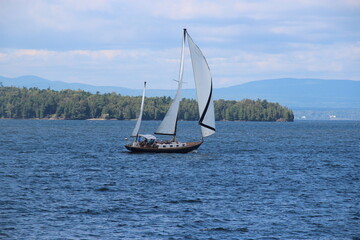Fototapeta premium Colchester Causeway Recreation Path, Lake Champlain Vermont