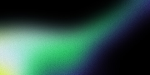 Obraz premium abstract background features a vibrant green and blue gradient on a black backdrop with a grainy texture