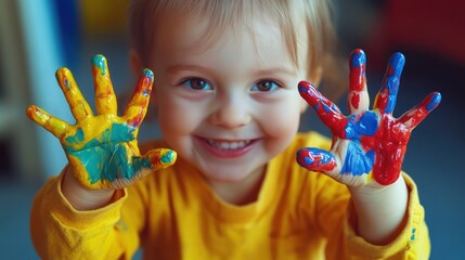 Little Artist's Colorful Hands
