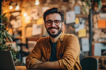 Confident Digital Marketing Professional Curating Engaging Social Media Content