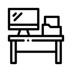Workplace Desk line icon