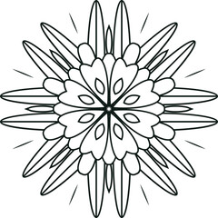 Obraz premium Flower Petal Mandala Art Circular Pattern in the Form of a Mandala Decorative Ornament in Ethnic Oriental Style.
