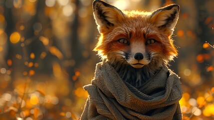 Red Fox in Autumn Forest: A Stunning Portrait