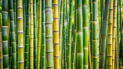 Obraz premium Tall slender bamboo stems with distinct nodes