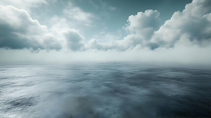Obraz premium Ocean Fog And Clouds Illustration