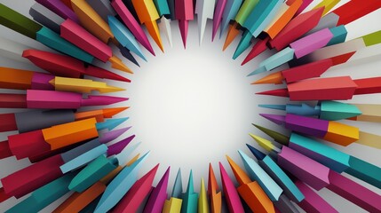 Obraz premium Abstract Colorful Shapes Circle