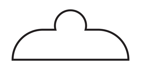 euro hook icon vector. flat style euro hook vector illustration on white background.