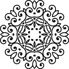 Mandala Art Coloring Pages Circular Pattern in the Form of a Mandala Decorative Ornament in Ethnic Oriental Style.