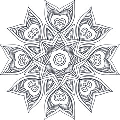 Mandala Art Designs Circular Pattern in the Form of a Mandala Decorative Ornament in Ethnic Oriental Style.