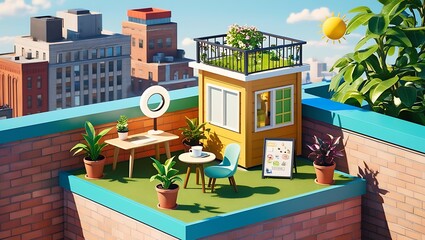 Playful Rooftop Retreat