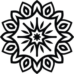 Mandala Clipart Circular Pattern in the Form of a Mandala Decorative Ornament in Ethnic Oriental Style.