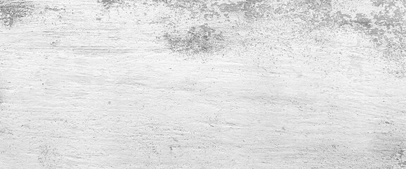 Close-up view of a white painted wall with a distressed texture. Premium classic wall background photo for banner background or wallpaper.
