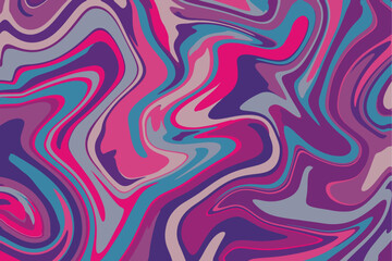 Colorful abstract geometric background with liquid, curve lines and Fluid marble texture vector 