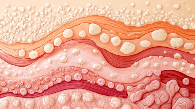 Human Skin Epidermis Layers   Stratum Corneum  Granulosum  Spinosum  Basale   Anatomy Illu