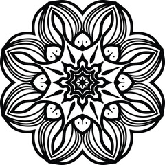 Mandala Flower of Life Circular Pattern in the Form of a Mandala Decorative Ornament in Ethnic Oriental Style.