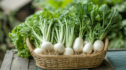 Organic nutrition little white radish