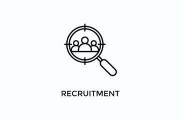 Recruitment Vector Icon Or Logo Illustration
