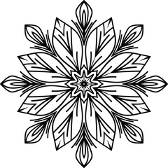 Mandala Patterns to Print Circular Pattern in Form of Mandala With Flower for Henna, Mehndi, Tattoo, Decoration Decorative Ornament in Ethnic Oriental Style.