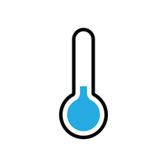 Cold temperature icon logo design template isolated illustration