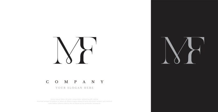 Initial MF Logo Design Vector 