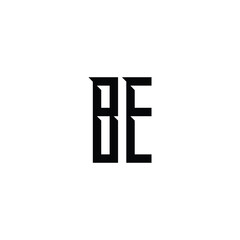 BE monogram logo design letter text name symbol monochrome logotype alphabet character simple logo