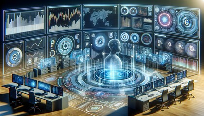 Futuristic AI-Driven Financial Analysis with Augmented Reality Graphs, Holographic Charts, and Real-Time AI Assistants in Data Visualization