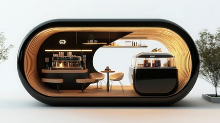 Obraz premium coffee shop design for the future 